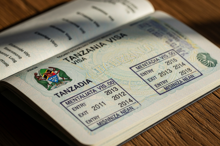 Passport and plane ticket